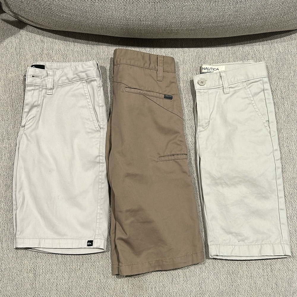 Bundle of 3 khaki boy shorts.  Size 24 / Age 8-10